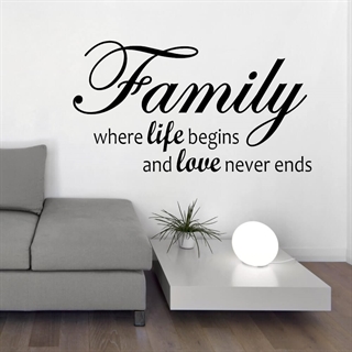 Wallsticker - Family where life begins