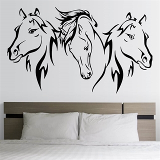 3 smukke heste - wallstickers