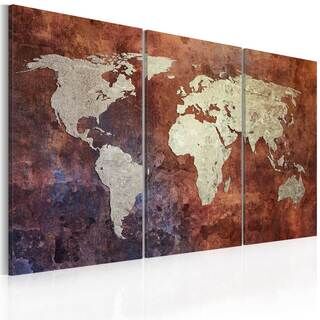 Billede - Rusty kort over verden - treenighed