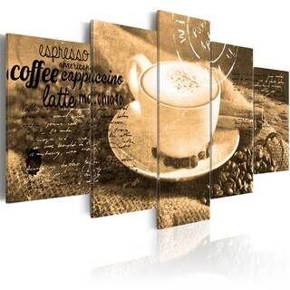 Billede - Coffe, Espresso, Cappuccino, Latte machiato ... - sepia