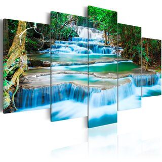 Billede - Blue Waterfall in Kanchanaburi, Thailand