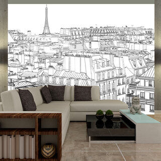 Fototapet - Parisian er sketchbook