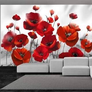 Fototapet - Poppies in the Moonlight