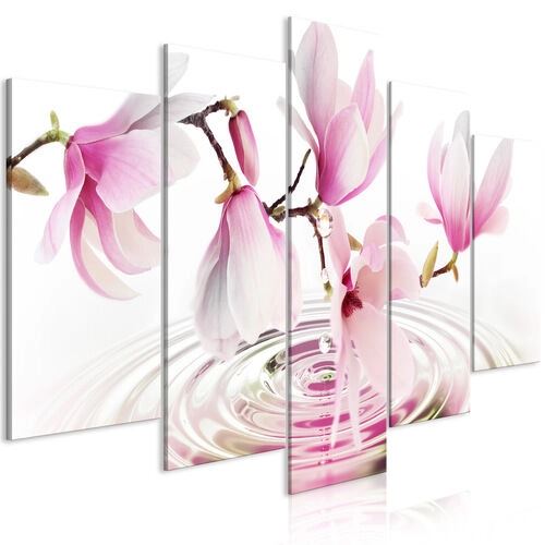 Billede - Magnolias over Water (5 Parts) Wide Pink