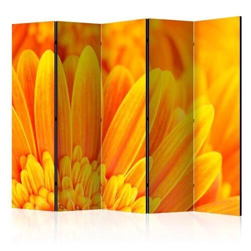 Skærmvæg - Yellow gerbera daisies II [Room Dividers]