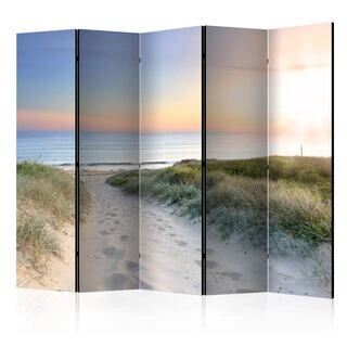 Skærmvæg - Morning walk on the beach II [Room Dividers]