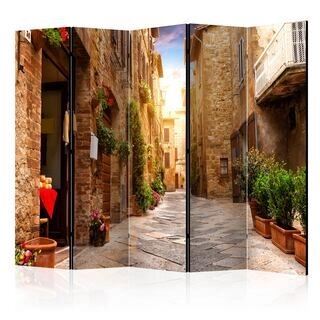 Skærmvæg - Colourful Street in Tuscany II [Room Dividers]