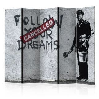 Skærmvæg - Dreams Cancelled (Banksy) II [Room Dividers]