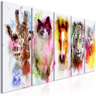 Billede - Watercolour Animals (5 Parts) Narrow