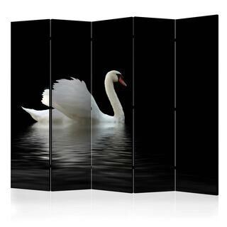 Skærmvæg - swan (black and white) II [Room Dividers]