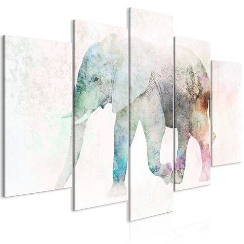 Billede - Painted Elephant (5 Parts) Wide