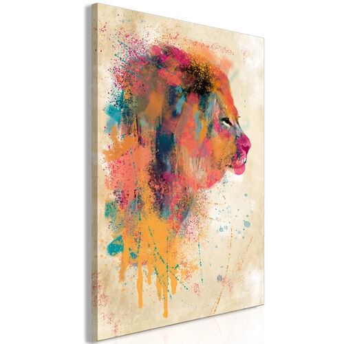 Billede - Watercolor Lion (1 Part) Vertical