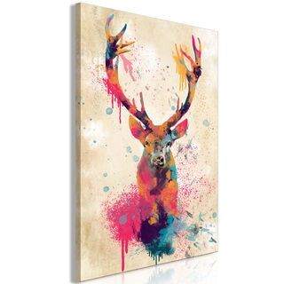 Billede - Watercolor Deer (1 Part) Vertical