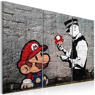 Billede - Super Mario Mushroom Cop by Banksy