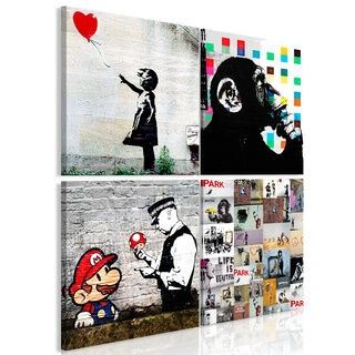 Billede - Banksy Collage (4 Parts)