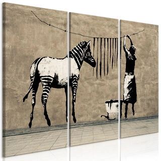 Billede - Banksy: Washing Zebra on Concrete (3 Parts)