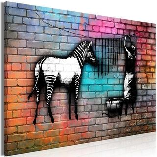 Billede - Washing Zebra - Colourful Brick (1 Part) Wide