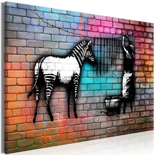 Billede - Washing Zebra - Colourful Brick (1 Part) Wide