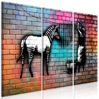 Billede - Washing Zebra - Colourful Brick (3 Parts)