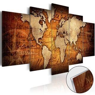 Billede på akrylglas - Acrylic prints – Bronze map I