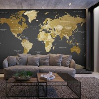 Fototapet - World Map: Modern Geography