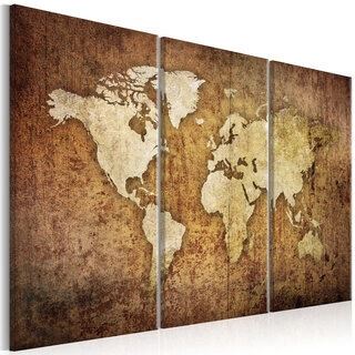 Billede - World Map: Brown Texture