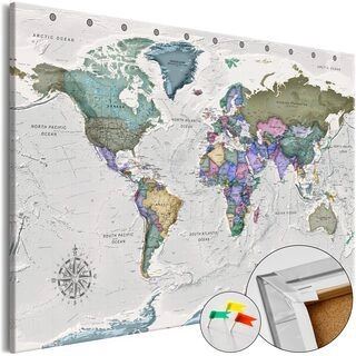 Billede på kork - World Destinations (1 Part) Wide [Cork Map]