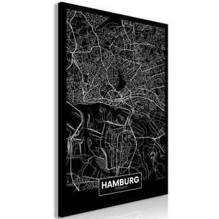 Billede - Dark Map of Hamburg (1 Part) Vertical