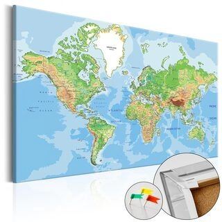 Billede på kork - World Geography [Cork Map]