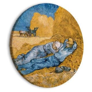 Rundt lærredsprint - Noon: Rest from Work  (Vincent Van Gogh)