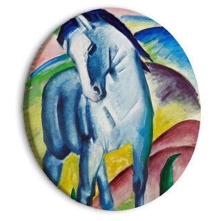 Rundt lærredsprint - Blue Horse (Franz Marc)