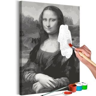 Mal selv billede - Black and White Mona Lisa