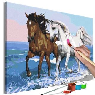 Mal selv billede - Horses at the Seaside