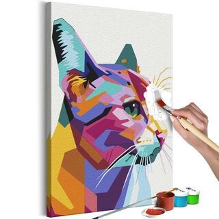 Mal selv billede - Geometric Cat