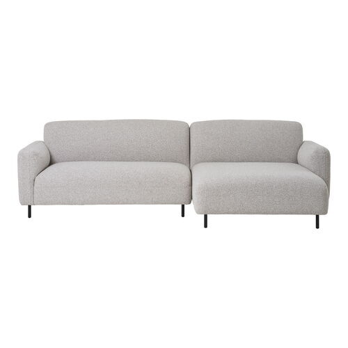 Salvador Loungesofa - Loungesofa, højrevendt, bouclé, lysegrå, HN1253