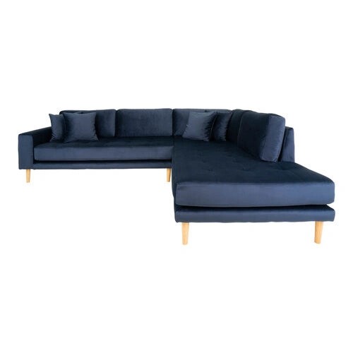 Lido Hjørnesofa - Blå Velour