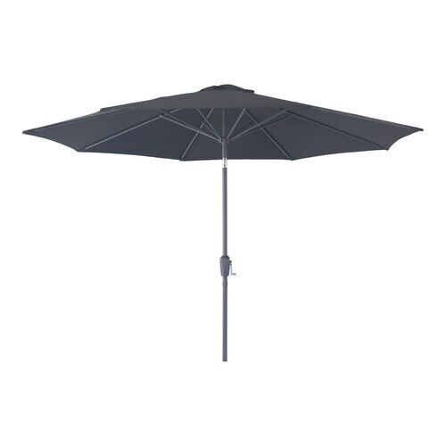 Houston Parasol - Parasol med hejs og tilt, metalstok, sort, ø300 cm