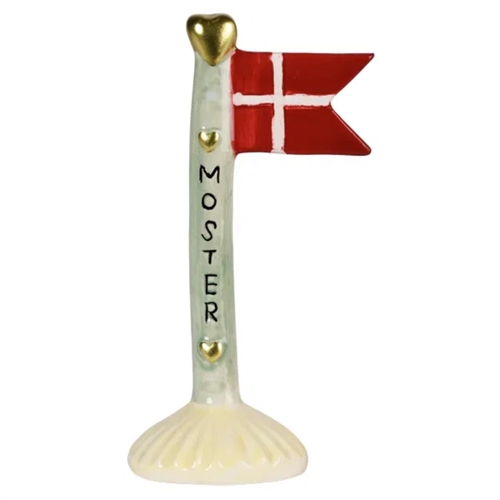 Flag Mor/grå H: 14cm keramik