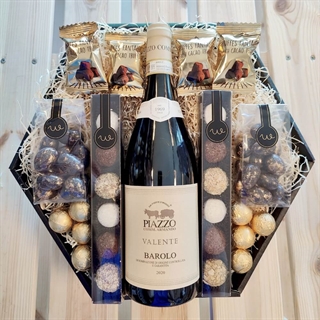 Gavekurv med Barolo og Chokolade - LUKSUS