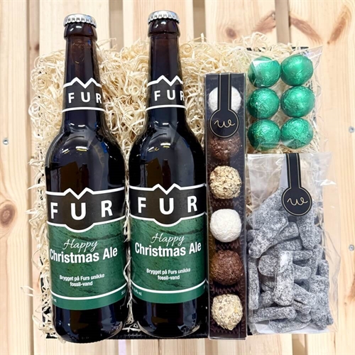Gavekurv med 2 Fur øl Classic, Pilsner og lakrids 