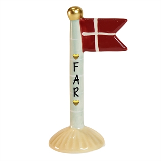 Flag Far lys med striber H: 14cm