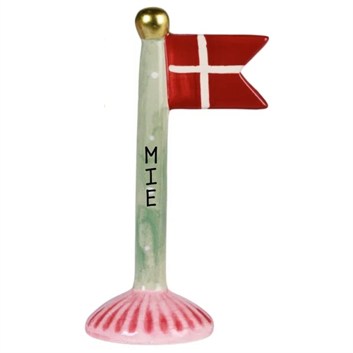 Flag Lyserød H: 14cm keramik