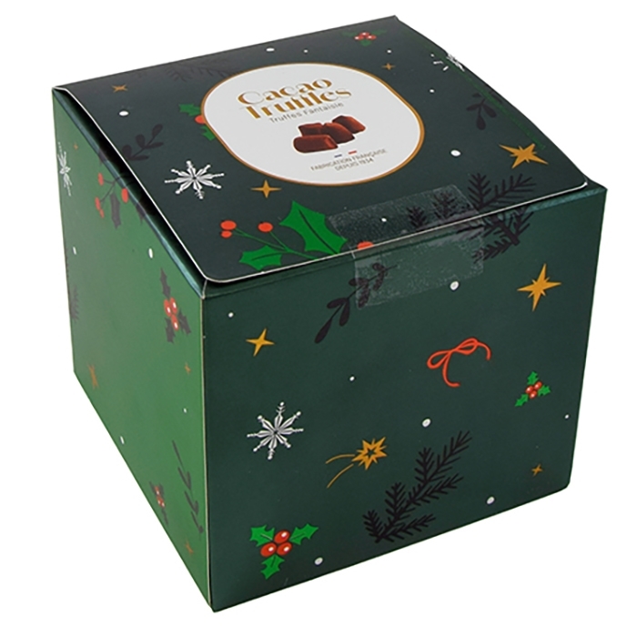 Fyldt chokolade med marcipan - 4 stk i æske