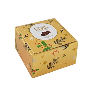 Fyldt chokolade med marcipan - 4 stk i æske