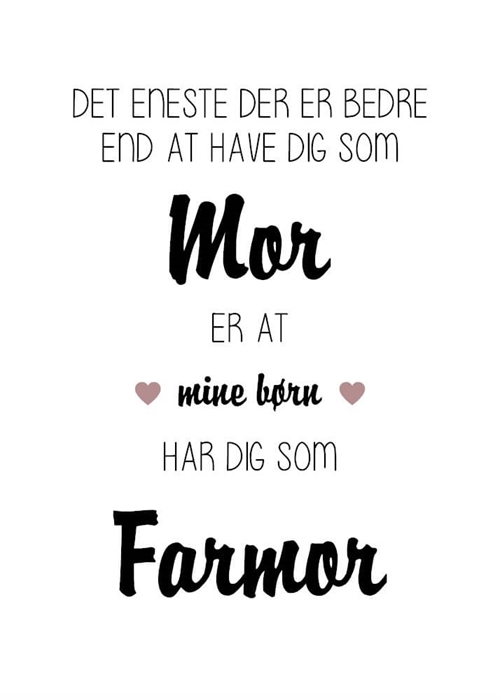 Plakat - af alle her på denne jord - mor