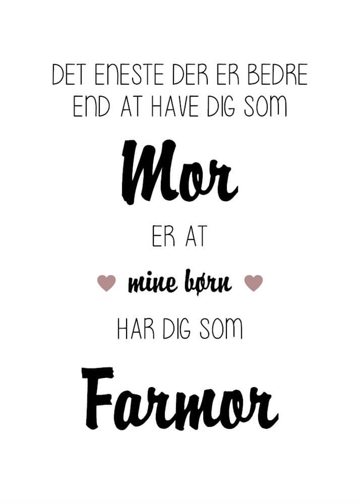 Plakat - af alle her på denne jord - mor