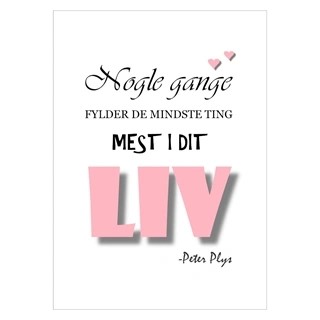 Sød Børneplakat med citat fra Peter Plys
