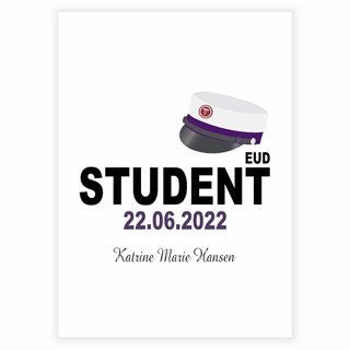 EUD Studenterhue som plakat til EUD student