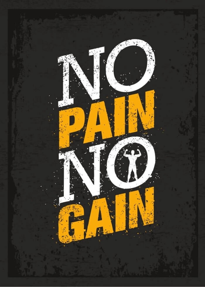 Plakat - No pain and no gain