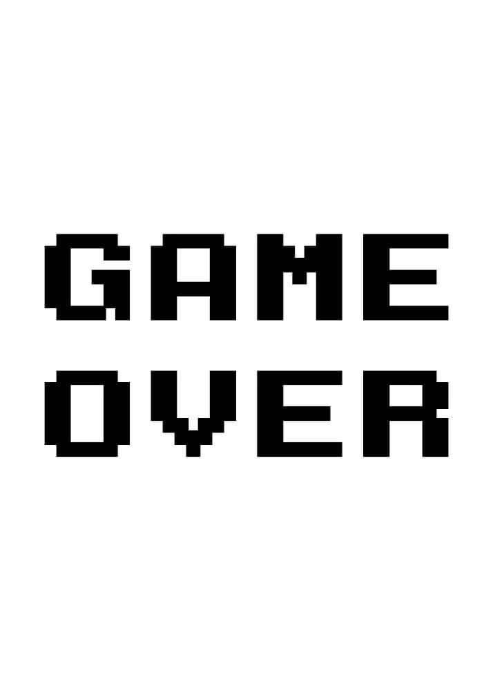 Plakat - Game Over Pixels